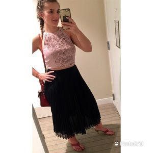 Parker halter style cropped leather top